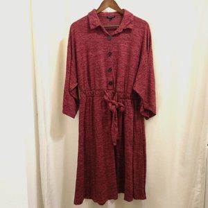 Sami & Jo Red Sweater Midi Dress - Sz 2X